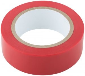 Изолента ПВХ самозатухающая 19 мм х 0,13 мм х 10 м ( красная )