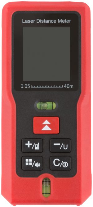 Дальномер лазерный, расчет площади/объема, LCD дисплей, диапазон 40 м