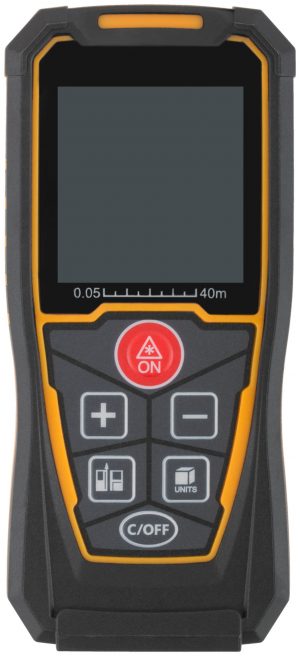 Дальномер лазерный, расчет площади/объема, LCD дисплей, диапазон 40 м