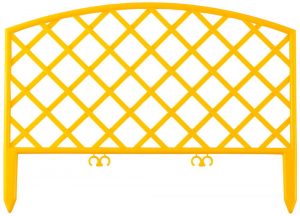 GRINDA Плетень, 24 х 320 см, желтый, 7 секций, декоративный забор (422207-Y)