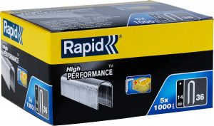 RAPID тонкие, тип 36, 14 мм, 5000 шт, супертвердые профессиональные скобы (11886910)