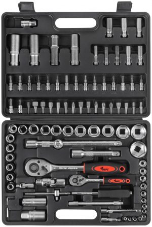 Набор инструмента автомобильный  94 шт. CrV 1/2"+1/4"