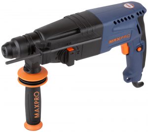 MAX-PRO Перфоратор монтажный 620 Вт; 0-1000 об/мин; 2,5 Дж; 3 режима; Д/Б/М-30/24/13; 2,8 кг; SDS-PLUS; антивибрационная ручка; резиновые вставки; рез