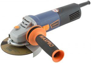 MAX-PRO Шлифмашина угловая 950 Вт; 3000-11000 об/мин; быстрозажимной кожух 125 мм; регулировка оборотов; антивибрационная ручка; дополнительные щетки;