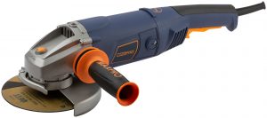 MAX-PRO Шлифмашина угловая 2000 Вт; 8500 об/мин; быстрозажимной кожух 180 мм; антивибрационная ручка; дополнительные щетки; плавный пуск; резиновый ка