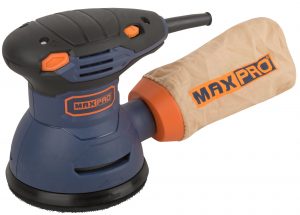 MAX-PRO Шлифмашина эксцентриковая 300 Вт; 5000-12000 об/мин; 125 мм; 1,2 кг; липучка; пылезащищенный выключатель; коробка