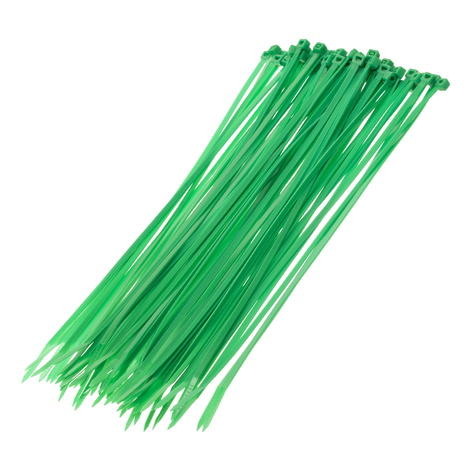 Хомуты, 250 x 3.6 мм, пластиковые, зеленые, 100 шт Сибртех
