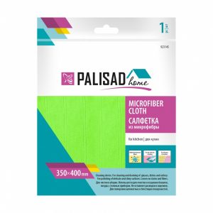 Салфетка из микрофибры для кухни 350 x 400 мм, зеленая, Home Palisad